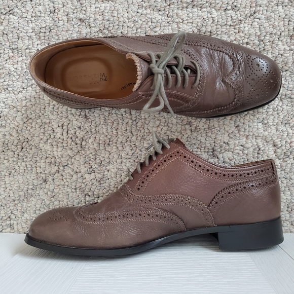 Florsheim Mens Oxford Dress Shoes Brown Gray Almond Toe Florsheim Mens Oxford Dress Shoes Brown Almond Toe Wingtip  main image 2